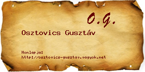 Osztovics Gusztáv névjegykártya
