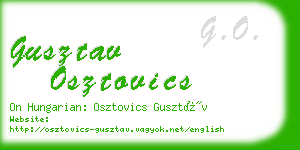 gusztav osztovics business card